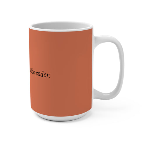 "Fueled By..." Coffee Mug | Rust Orange Typography Mug for Developers